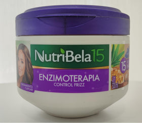 Nutribela15 Enzymotherapy 15 ingredients label shows active components for smoother, protected hair.