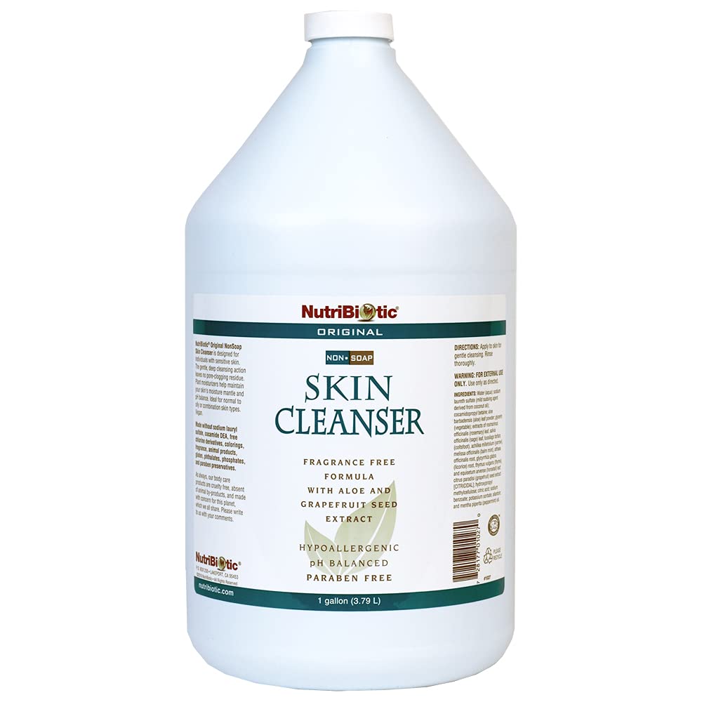 NutriBiotic Original Non-Soap Skin Cleanser bottle with fragrance-free, gentle formula for sensitive skin.