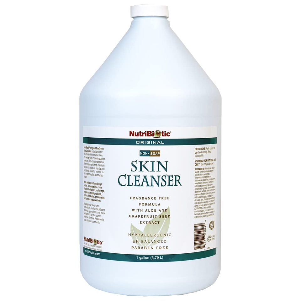 NutriBiotic Original Non-Soap Skin Cleanser bottle with fragrance-free, gentle formula for sensitive skin.