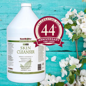 NutriBiotic bottle label close-up, highlighting GSE and gentle cleansing.