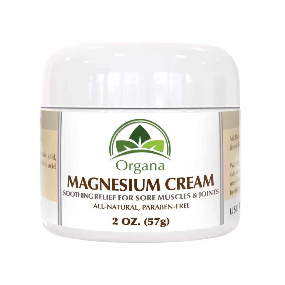 NutriNoche Organa Magnesium Cream bottle close-up for daily use.