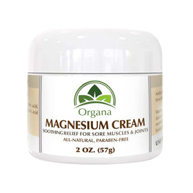 NutriNoche Organa Magnesium Cream bottle close-up for daily use.