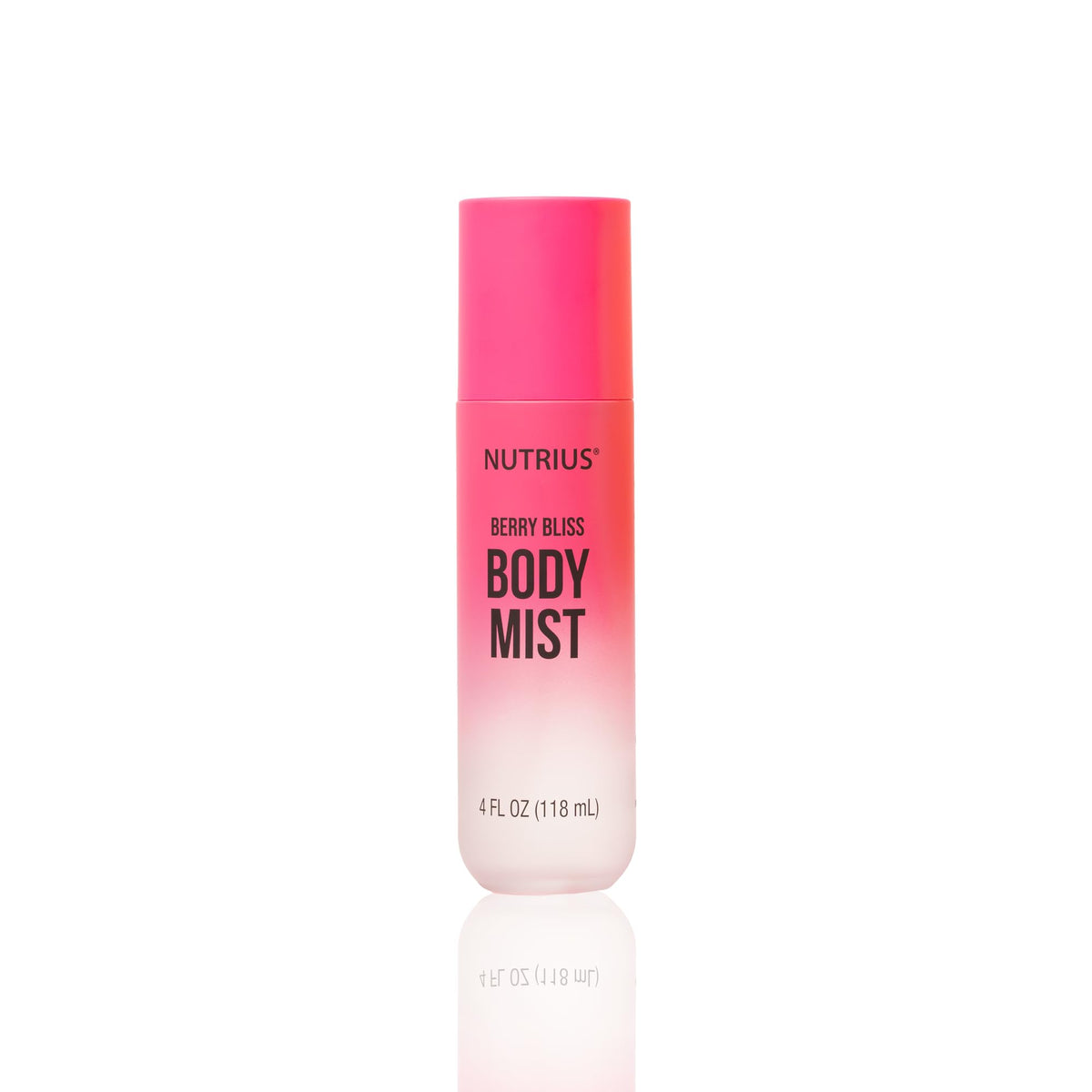 Nutrius Berry Bliss bottle front with berry and floral accents for daily refresh