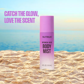 Nutrius Body Mist murumuru-butter closeup signals silky texture and lasting softness.