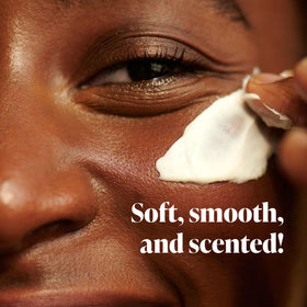 Creamy texture close-up showing lightweight, non-greasy finish for daily use by Nutrius.