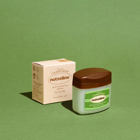 Nutseline Cica Nut Calming Balm on hand demonstrates non-oily finish.