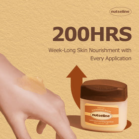 Hand application of Nutseline Super Nut Balm for quick moisturization