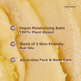 Close-up of Nutseline Super Nut Balm jar highlighting nourishing oils