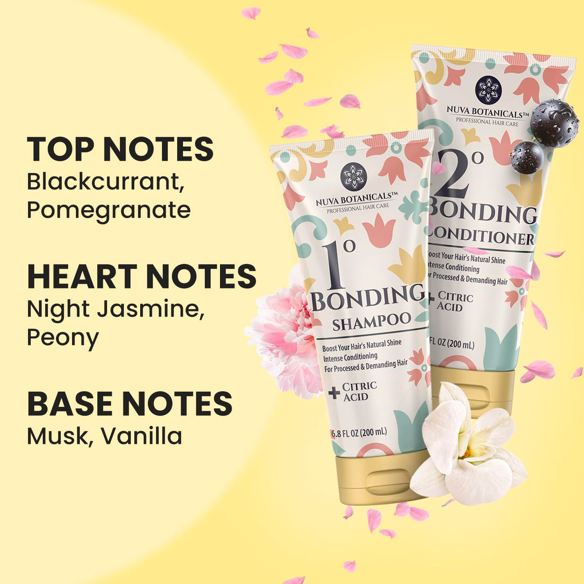 Nuva Botanicals Bond Repair Finished hair with smooth, frizz-free shine
