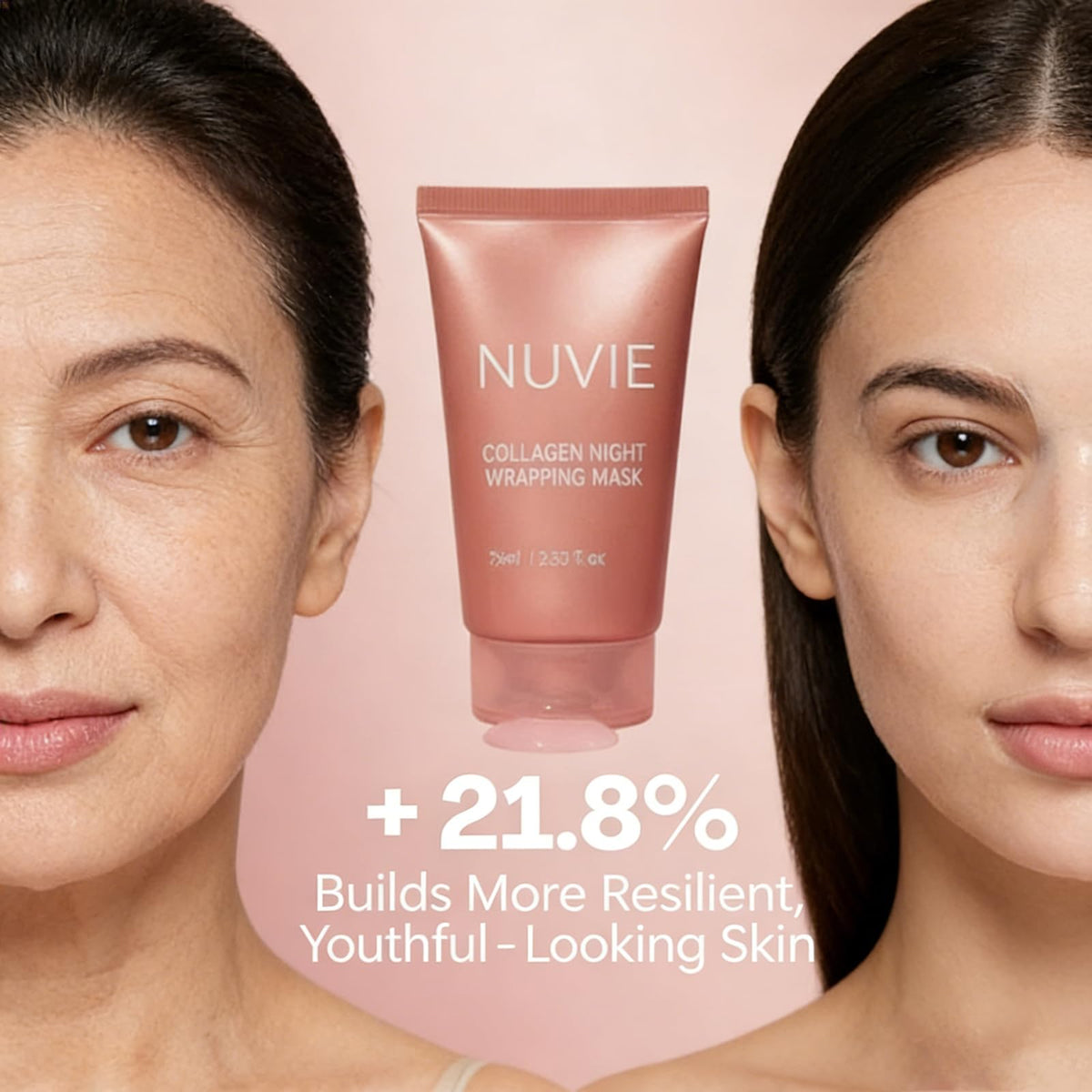 Nuvie collagen mask elasticity-support helps firmer, more resilient texture.