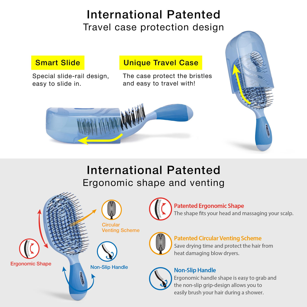 NuWay 4Hair TravelC single-curve design follows scalp contours for comfort.