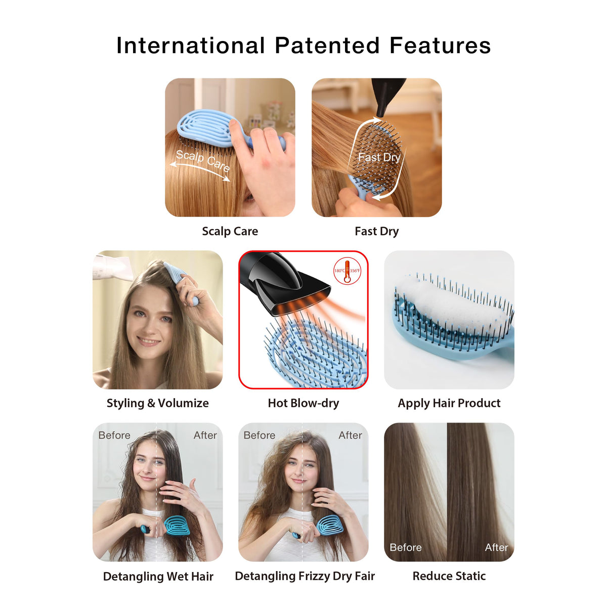 NuWay TravelC travel-ready brush for gym and commute