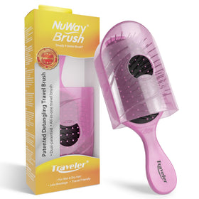 NuWay Traveler purse-compact brush for on-the-go detangling