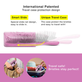 NuWay Traveler wet-dry hair detangling for gentle brushing