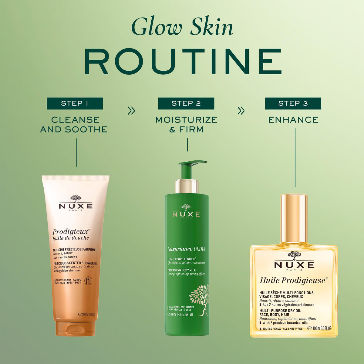 Nuxe Nuxuriance Ultra fragrance swirl hints at luxurious daily ritual