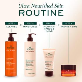 Nuxe Reve de Miel non-greasy formula texture on skin.