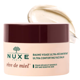 Nuxe Reve de Miel Ultra Comforting Face Balm jar close-up showing luxurious honey texture