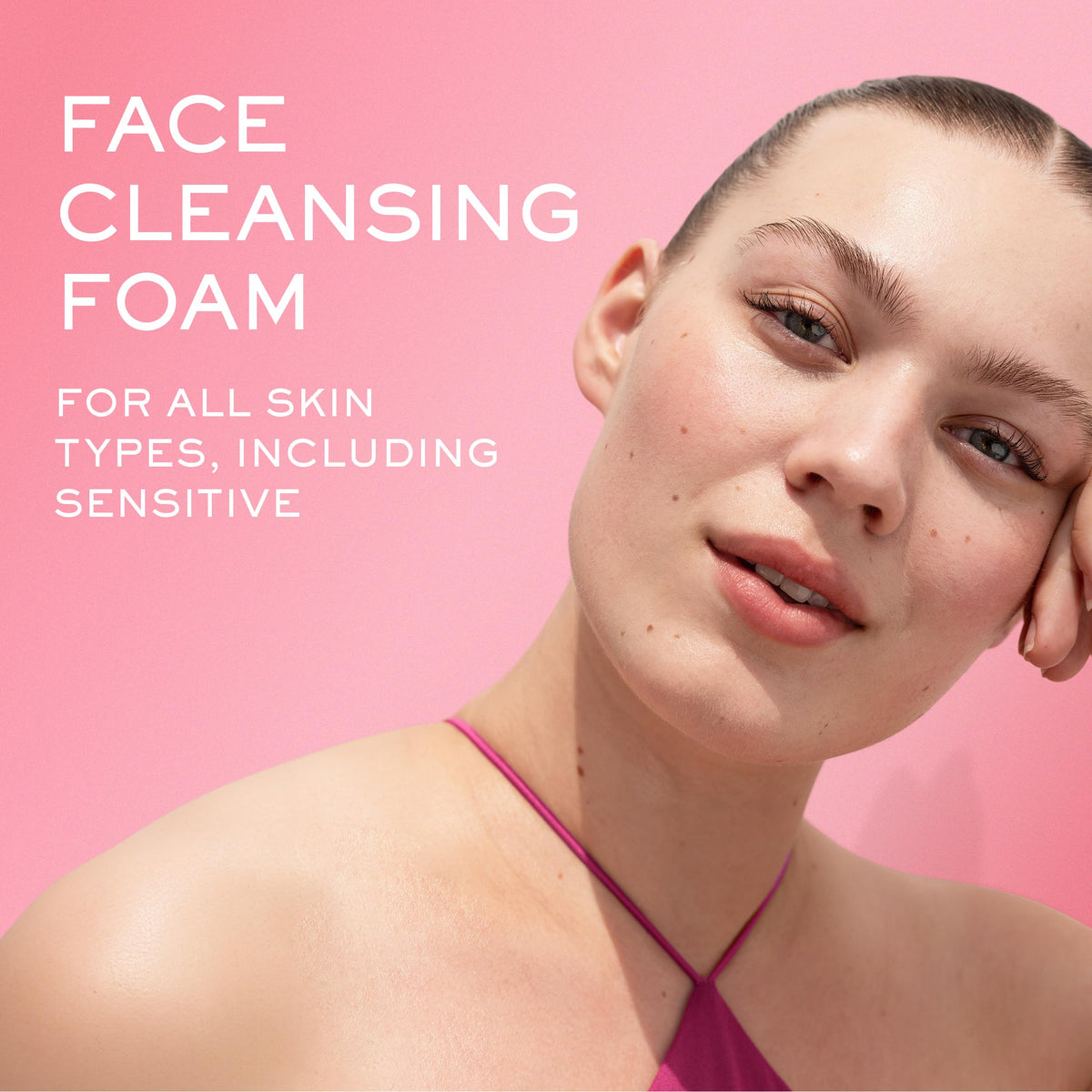 Nuxe Very Rose cleansing foam used on damp skin for a soft, refreshed cleanse.
