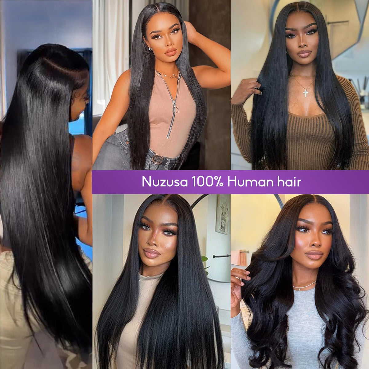 Nuzusa wearing demo showcases quick at-home length and color change