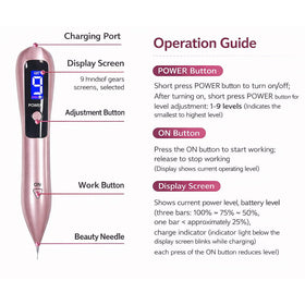 Nuzzy Pen LCD display shows adjustable intensity for personalized skincare