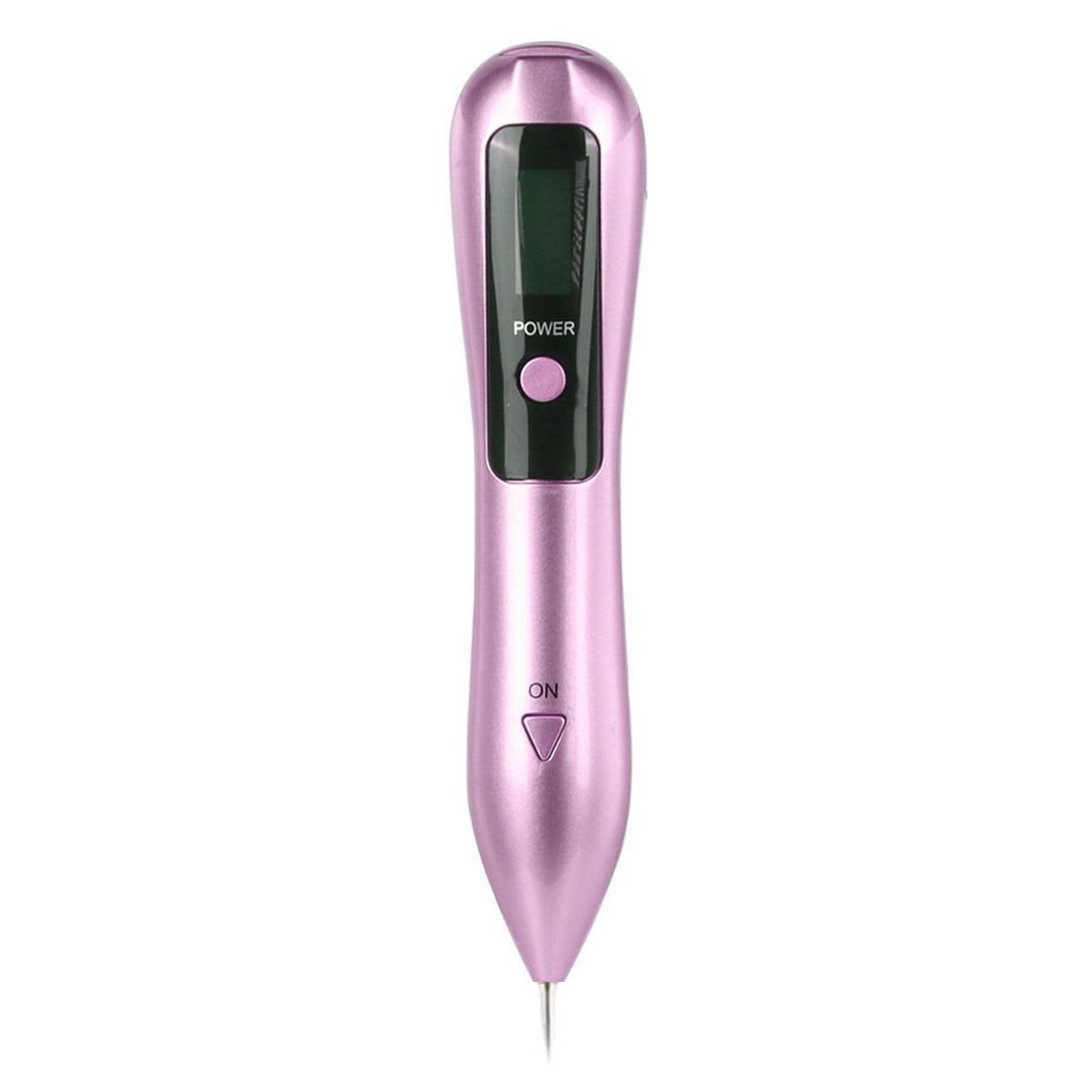 Nuzzy Pen skin tool front view in pink for at-home care