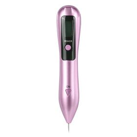 Nuzzy Pen skin tool front view in pink for at-home care