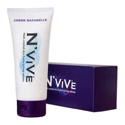 N'vive Moisturizing Cream bottle, designed to hydrate dry, cracked skin