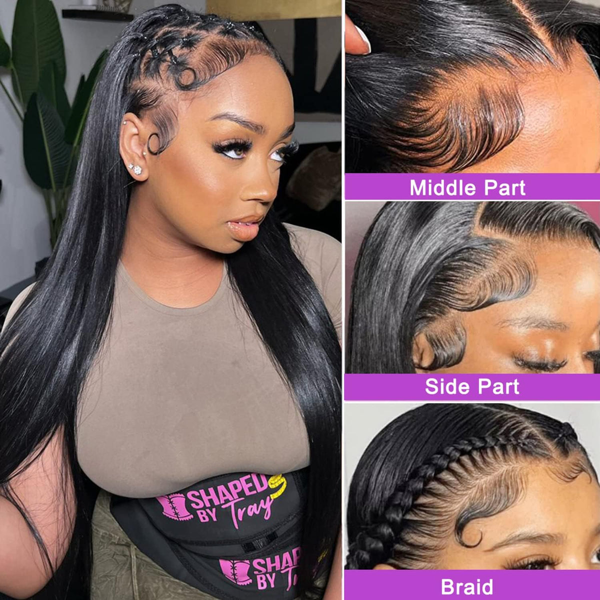 NVL HD 13x4 lace front provides natural part and undetectable scalp