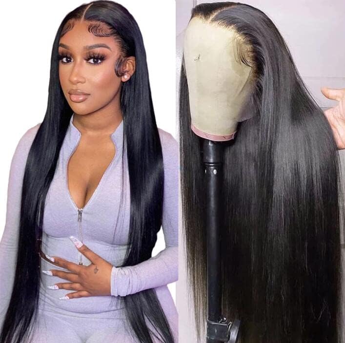 NVL lace front wigs 22in straight Brazilian hair for a seamless look
