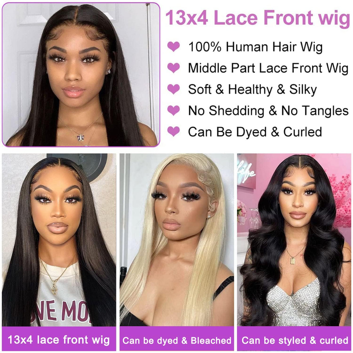 NVL pre-plucked natural hairline with baby hair enhances realism