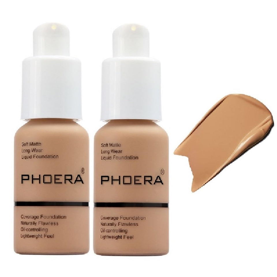 Nvyue Phoera Foundation 105 Sand bottle for full-coverage, smooth skin.