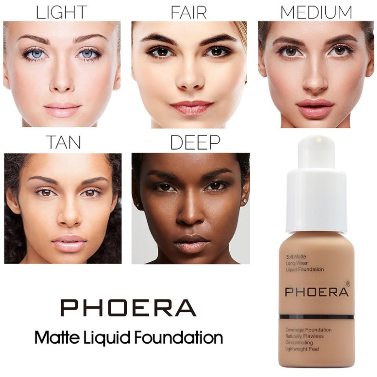 nvyue PHOERA foundation full-coverage finish with a natural result.