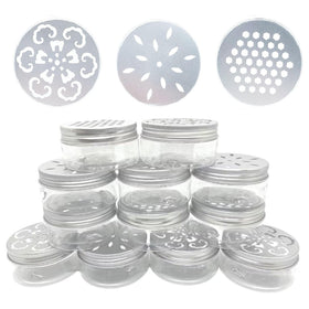 Nwsrayu 12 pack empty storage jars with hollow lids for easy scent diffusion
