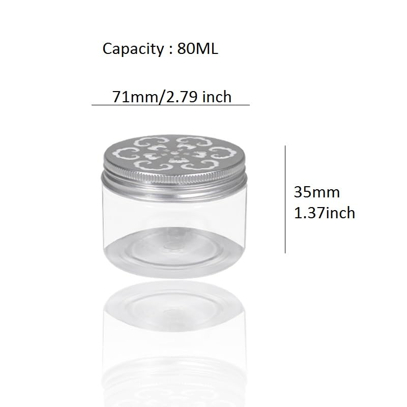 Nwsrayu 80 ml round jars with screw lids ideal for portable aromatherapy samples