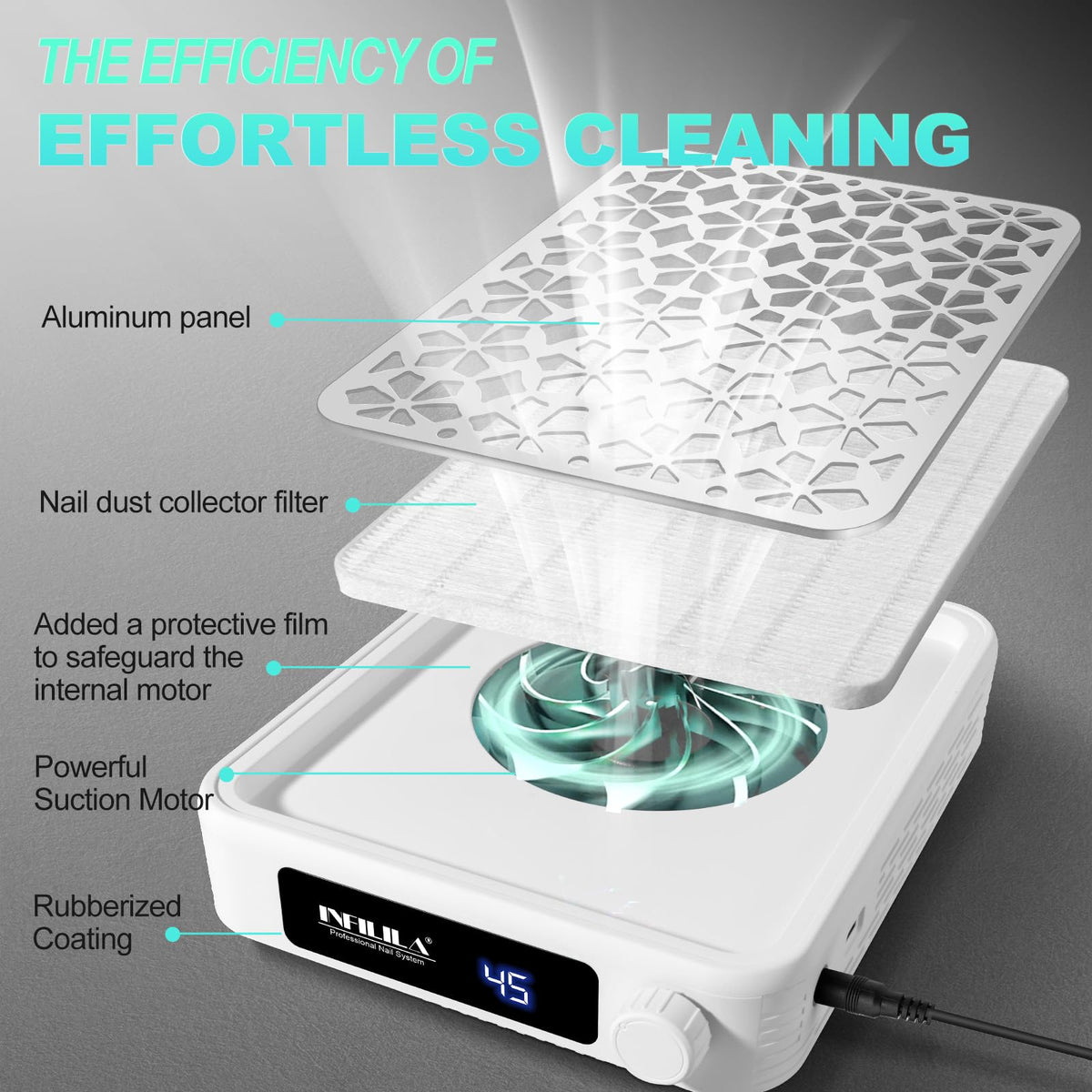 NXJ INFILILA speed display and control knob for precise dust management