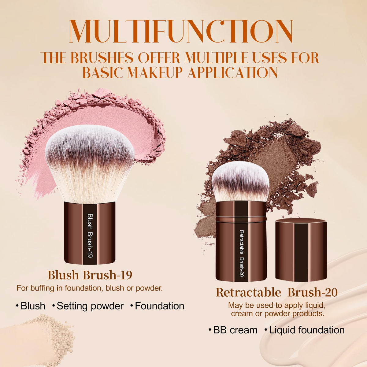 NXPPYY Blush brush for even color payoff and soft sculpting.