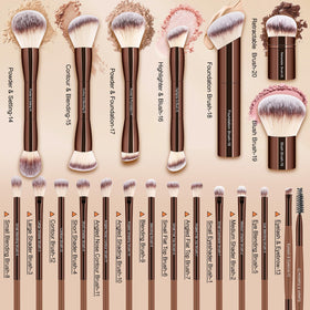 NXPPYY Kabuki brush for smooth, even powder finish.