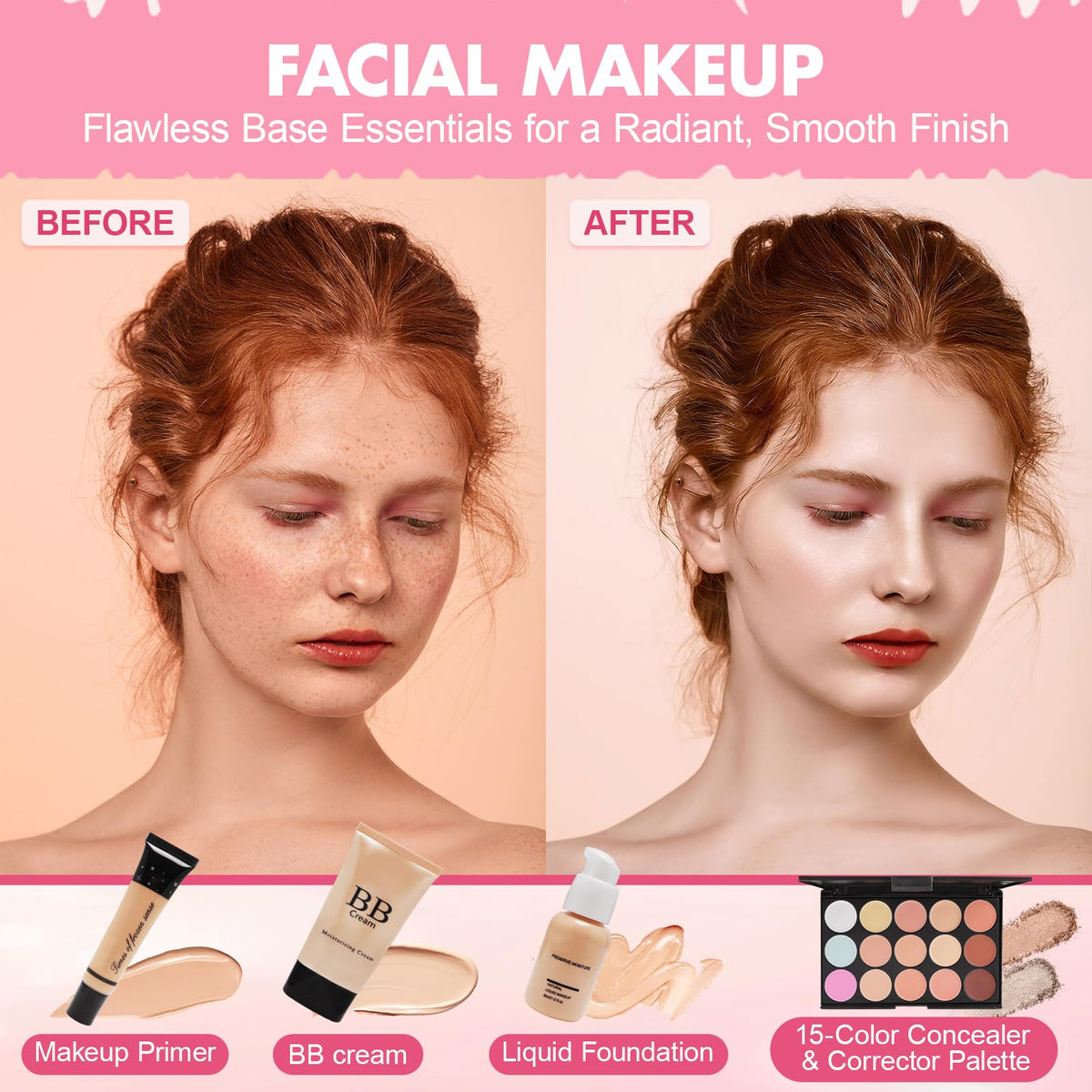 NXPPYY makeup kit concealer palette to brighten under eyes and even skin tone.