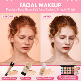 NXPPYY makeup kit concealer palette to brighten under eyes and even skin tone.