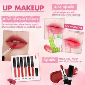 NXPPYY makeup kit eyeliner and mascara for defined, eye-catching lashes.