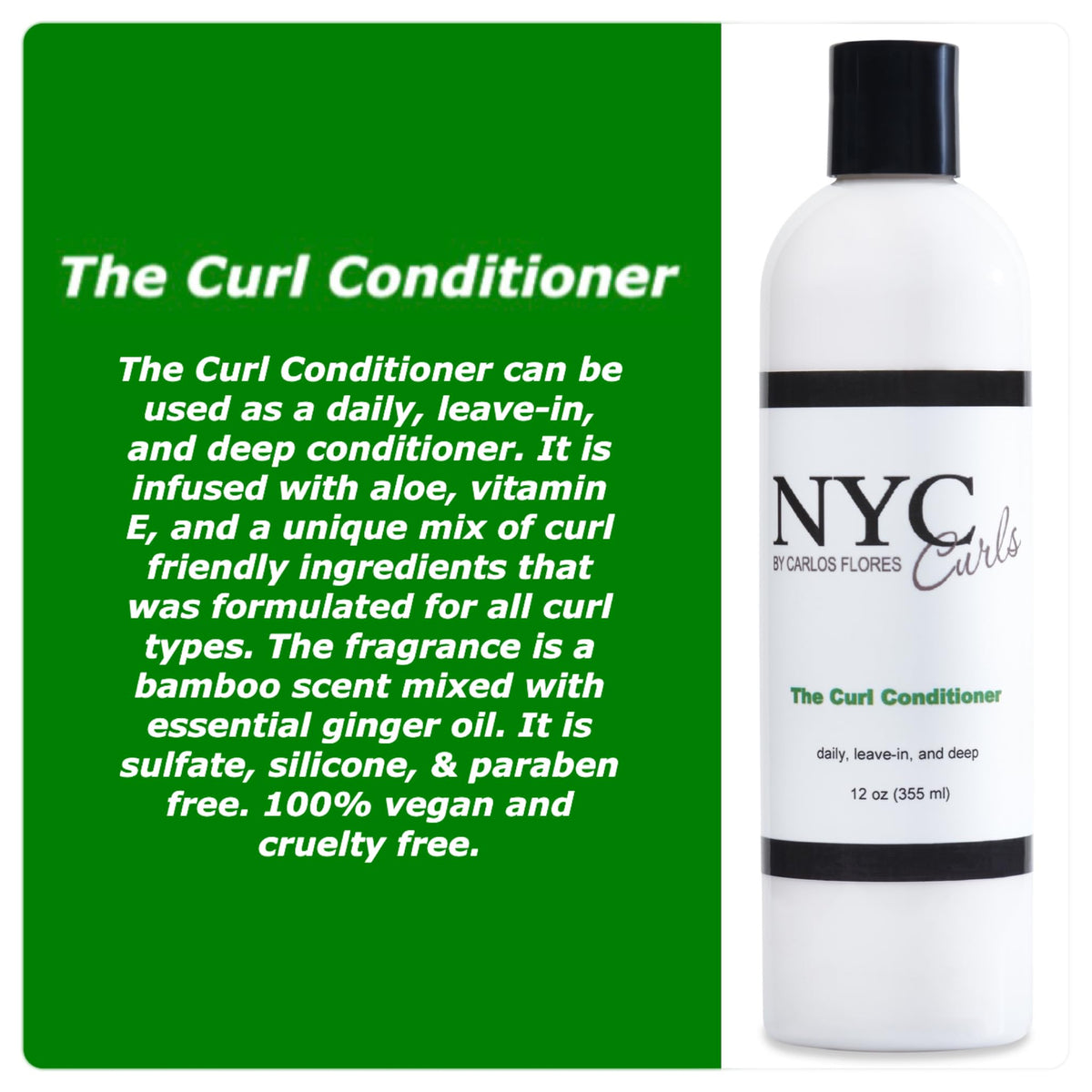 Creamy texture of NYC Curls The Curl Conditioner for deep conditioning and detangling slip