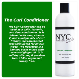 Creamy texture of NYC Curls The Curl Conditioner for deep conditioning and detangling slip