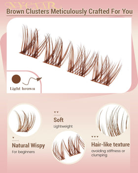 NYCAAR lash brush blends clusters with natural lashes