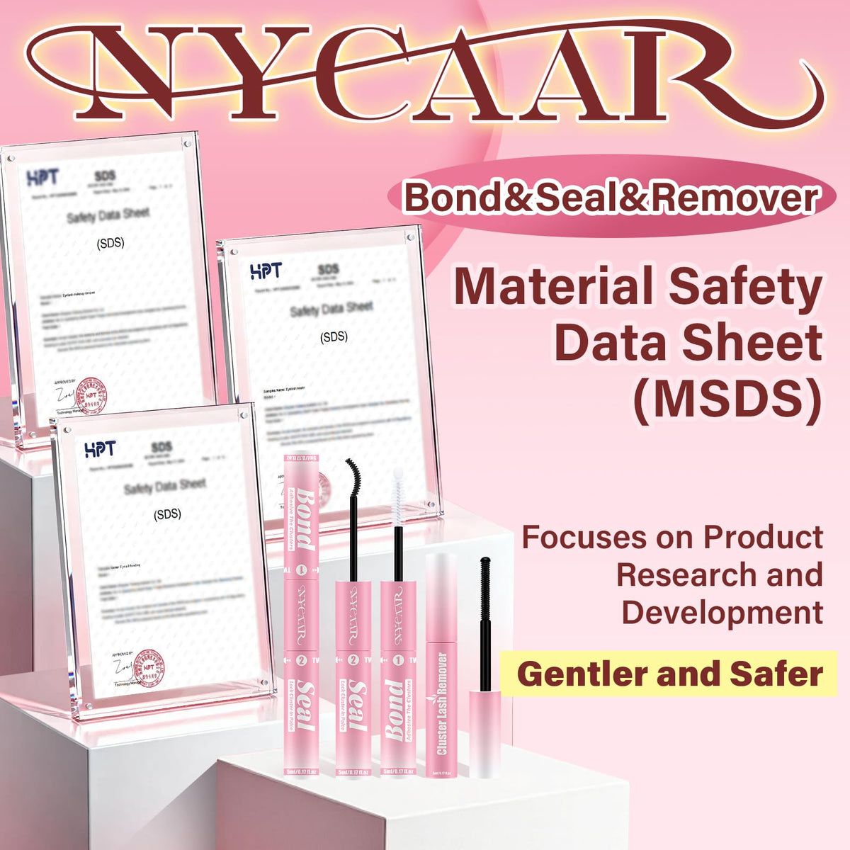 NYCAAR Velure lash remover for safe, gentle cleanup.