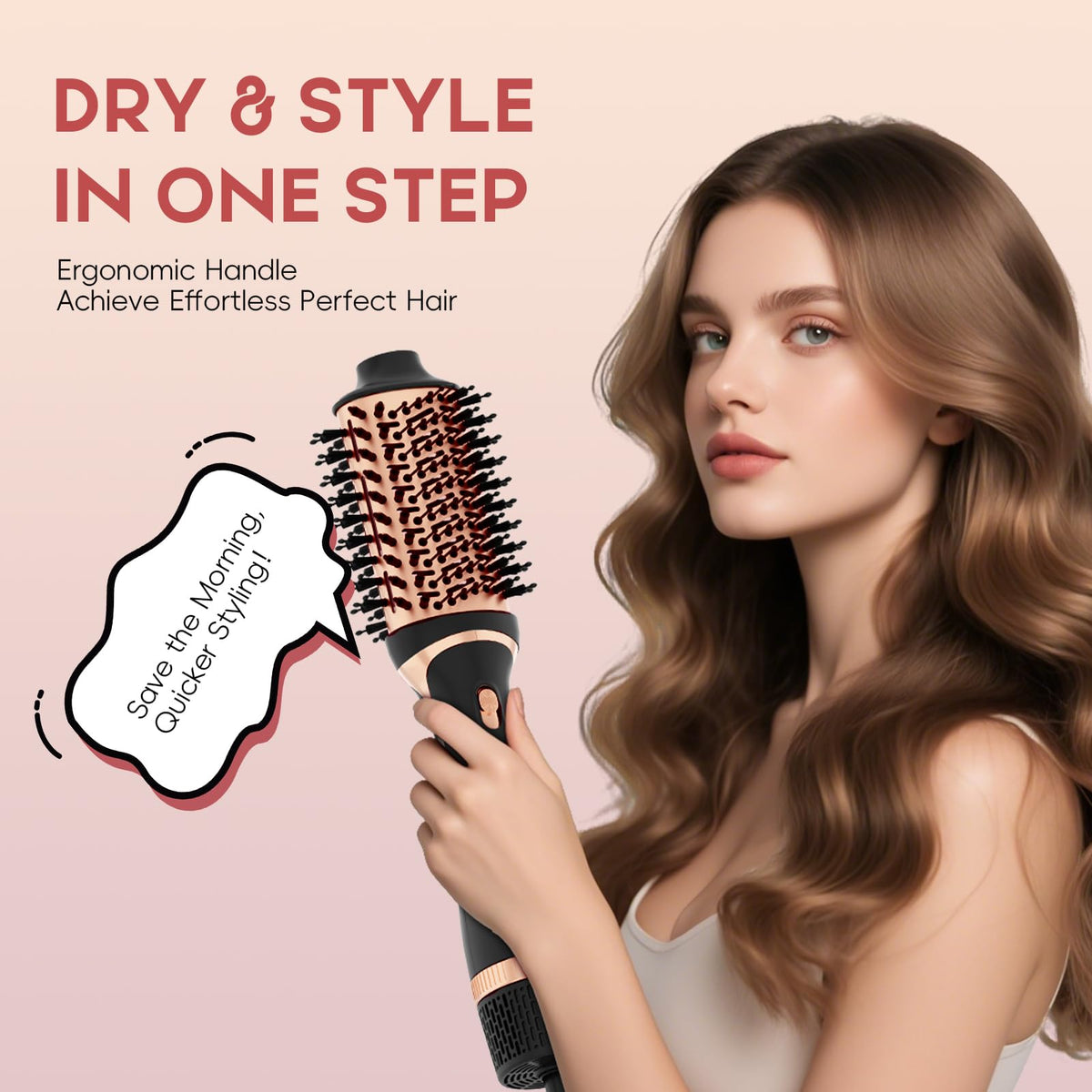 Nycoba Hair Dryer Brush Set with instant heat 1200W for quick drying.