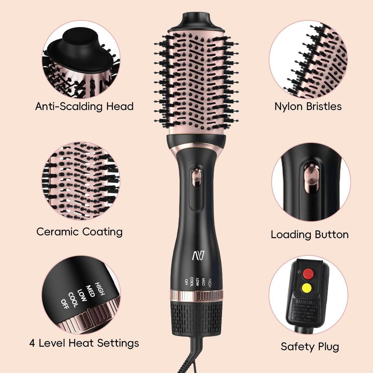 Nycoba tourmaline ionic technology reduces static for smoother hair.