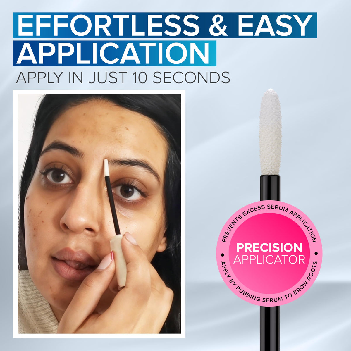 NYK1 BrowForce packaging notes dermatologically tested safety for sensitive eyes.