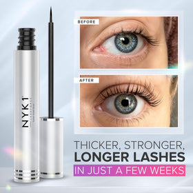 NYK1 LashForce brush-tip demonstrates precise root application for even coverage.
