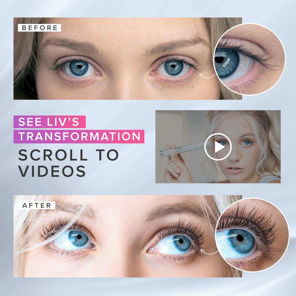 NYK1 LashForce eyebrow and lash care supports natural growth.