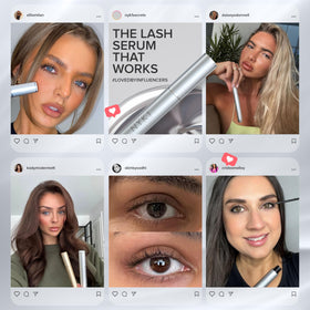 NYK1 LashForce serum dropper dispensing a controlled amount for lashes